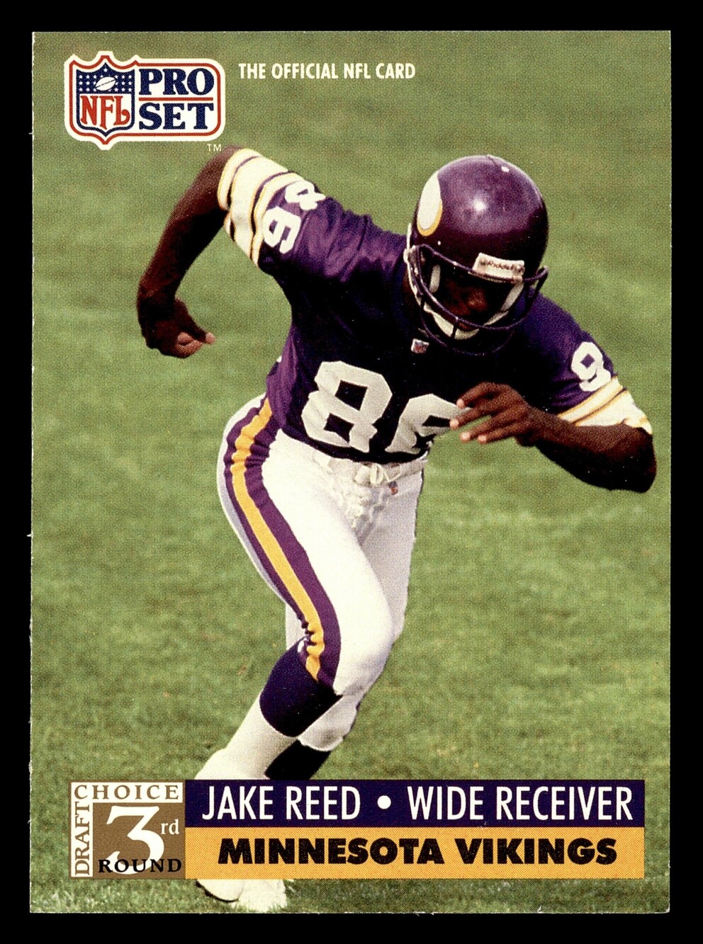 1991 Pro Set #797 Jake Reed Rookie Football Card Minnesota Vikings